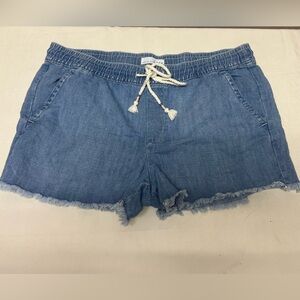 Loft Denim Blue Women's Drawstring Shorts. Size L